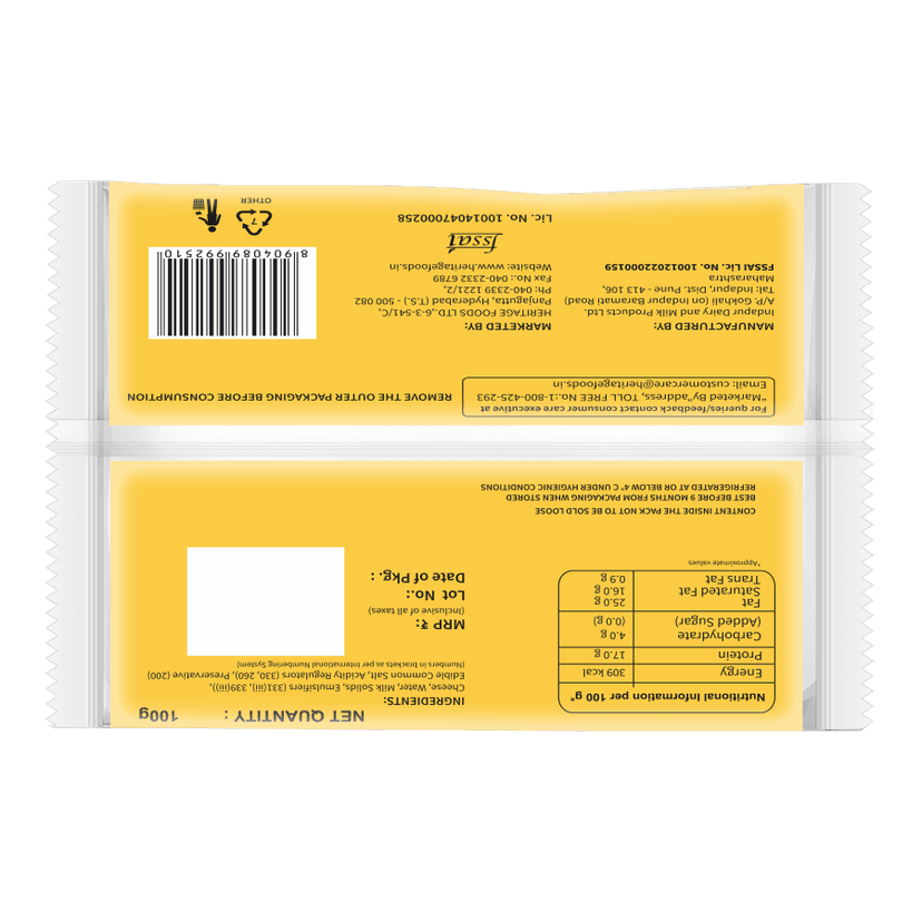 HERITAGE CHEESE SLICES - 100g view 2