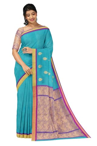 APCO Handloom (A Andhra Pradesh Govt Emporium)- Women's Traditional Pure Handloom Madhavaram Cotton Saree | B0085MDVRM