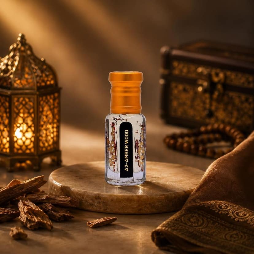 alnaqi Fragrances Amber-Wood 12ml - Golden Arabic Perfume Oil, No Alcohol Concentrated Spicy-Oud-Fragrance, High-Strength Traditional-Scent, Original Intense-Parfum view 2