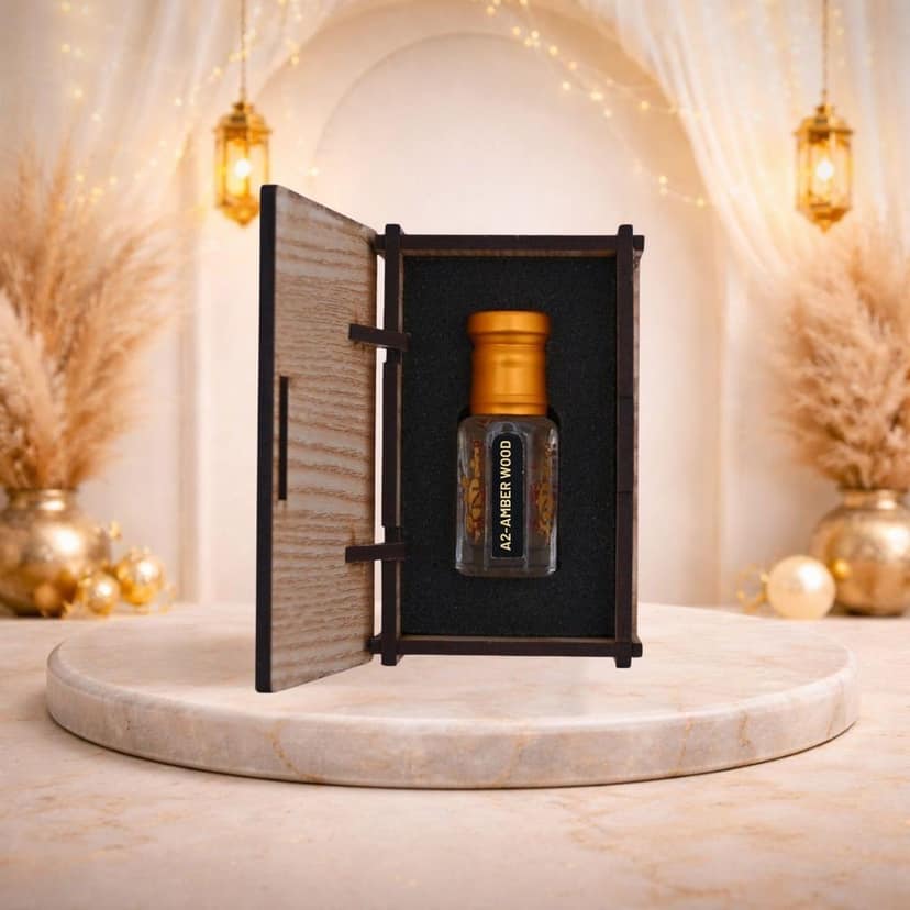 alnaqi Fragrances Amber-Wood 12ml - Golden Arabic Perfume Oil, No Alcohol Concentrated Spicy-Oud-Fragrance, High-Strength Traditional-Scent, Original Intense-Parfum view 3