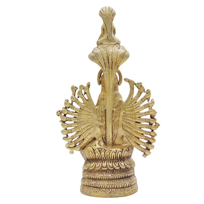 Brass Gayatri Mata Idol Statue | Hindu Goddess Puja Showpiece, Height : 11 Inch (BSMAS1638 K) view 3
