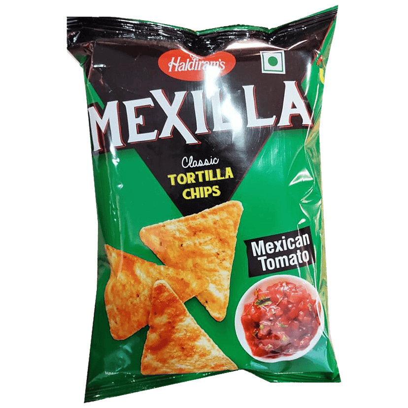 Haldiram's Mexilla Classic Tortilla Chips - Mexican Tomato Flavour, Crispy, 80 G