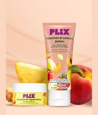 Peaches & Lemon Multiaction 3-in-1 Cleans-Scrub-Mask + Pineapple Moisturizer