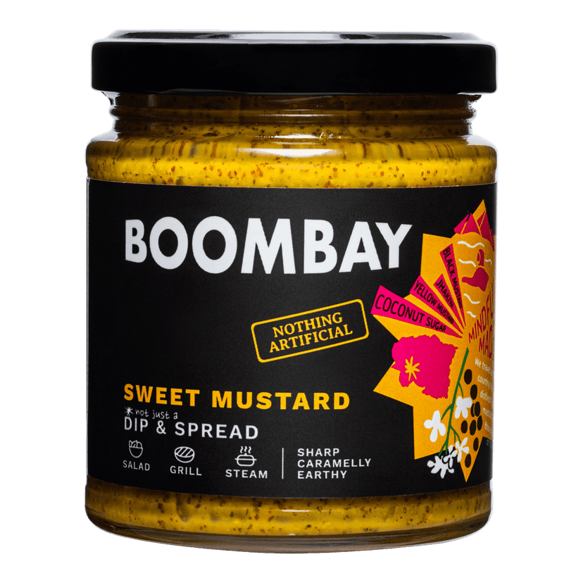 BOOMBAY Sweet Mustard Dip and Spread - Use as a Salad Dressing, Marinade for Grill, Spread on Bread, 190 gm