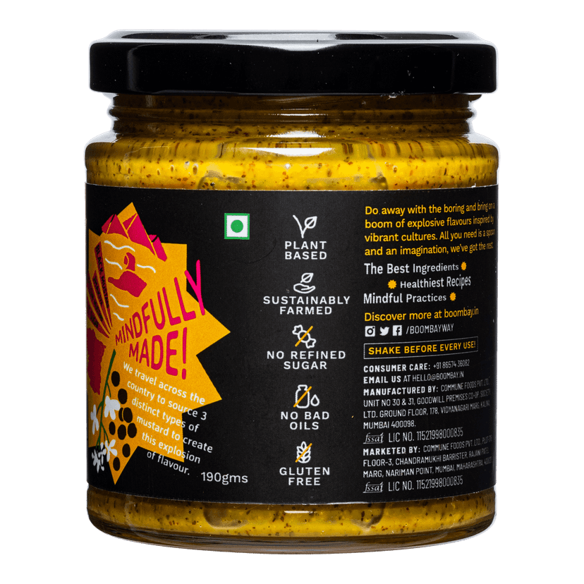 BOOMBAY Sweet Mustard Dip and Spread - Use as a Salad Dressing, Marinade for Grill, Spread on Bread, 190 gm view 2