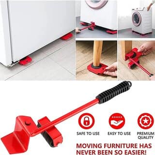 Furniture Movers Slider - Pack of 1 4 Pcs Furniture Lifter Mover Tool Set 360 Rotational Pads Heavy Duty Furniture Lifter and Mover Lifting Tool for 80 KG(Multi) view 8