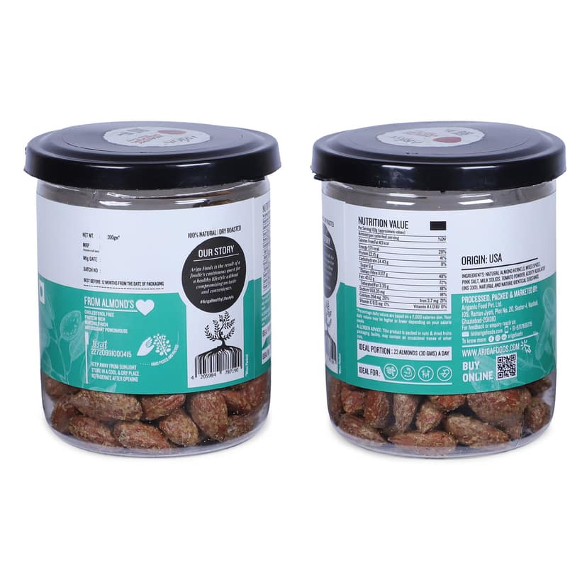 Ariga Foods Cream & Onion California Badam | Roasted Almonds (200 g) view 2