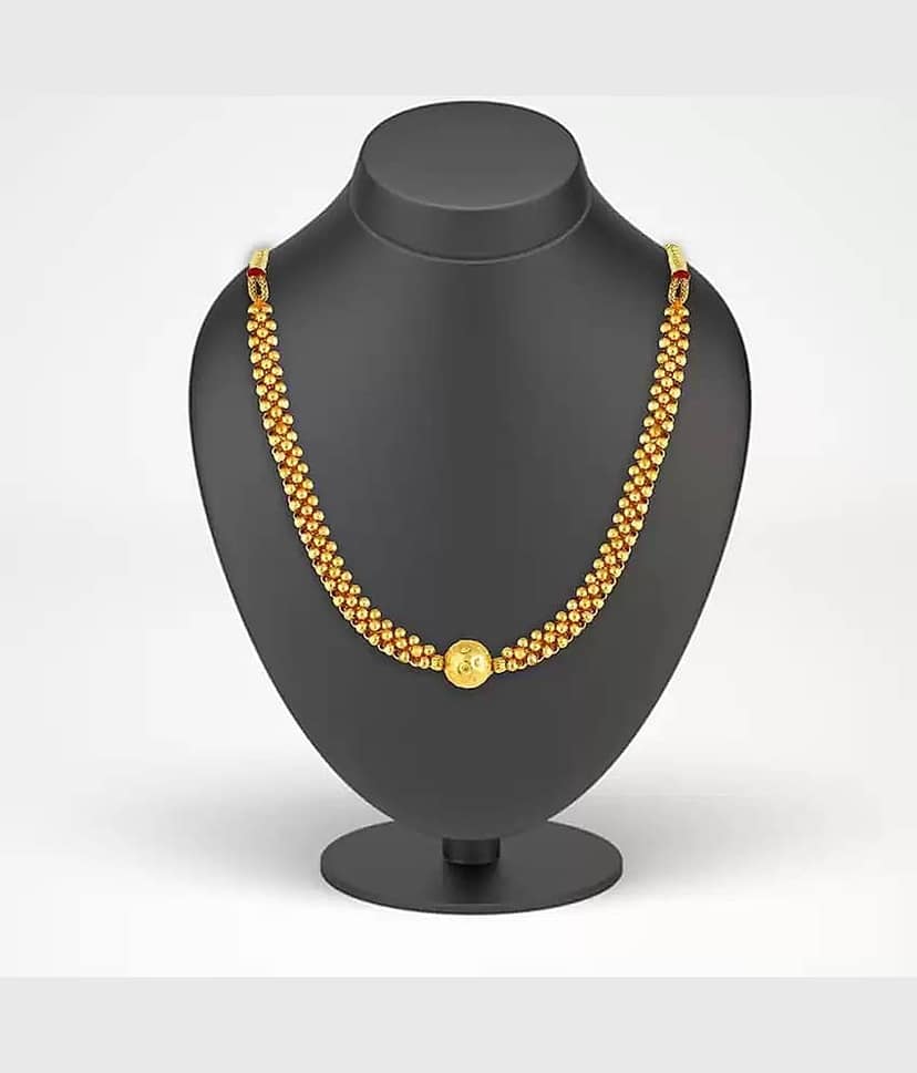 HEER COLLECTION - Gold Pearls Necklace ( Pack of 1 ) view 2