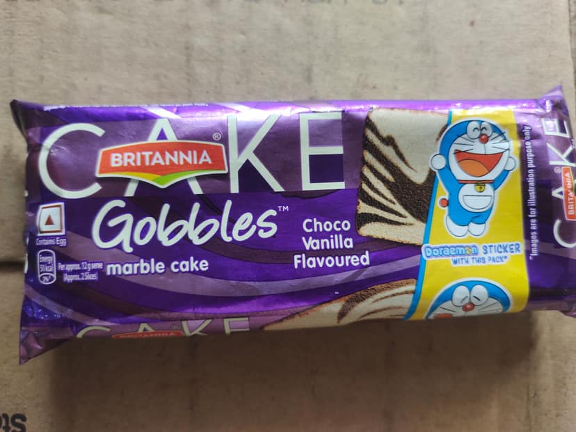 Britannia Gobbles Marble Cake Choco Vanilla Flavour