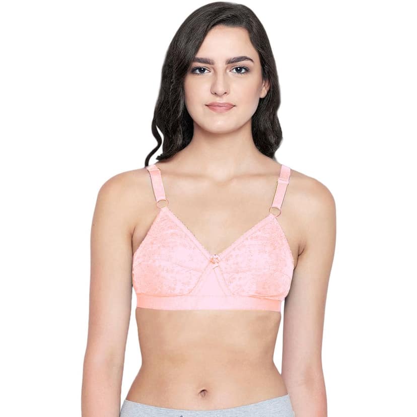 Bodycare 100% Cotton Lightly Padded Non wired Tshirt Bra-Pack of 3 view 2