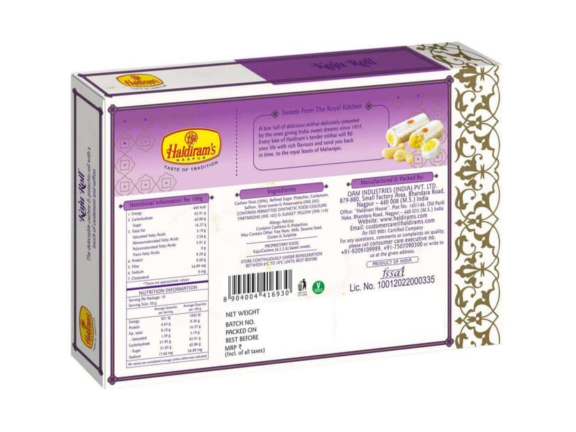 Haldiram's Kaju Roll Packed Sweets - 500 Gm view 2