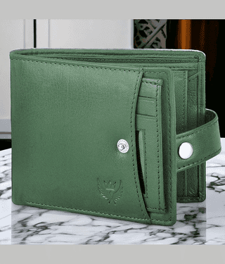Lorenz Black 100% Leather Men's RFID Wallet ( Pack of 1 )