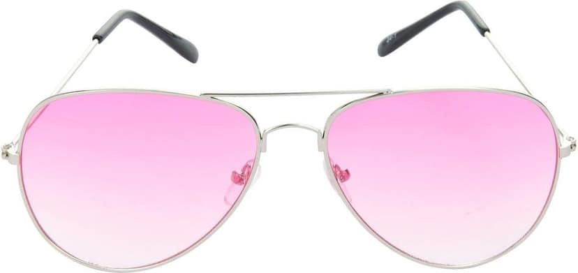 HRINKAR Unisex Round Sunglasses Brown & Silver Frame, Brown & Pink Lens (Medium) - Pack of 2 view 3
