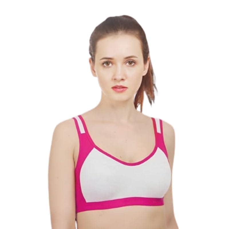 FASHION BONES Women's Everyday Cotton Sports Bra | Support - Ideal for Active Women | Non Padded | Gym | Running | Full Coverage, Breathable & Stylish view 10