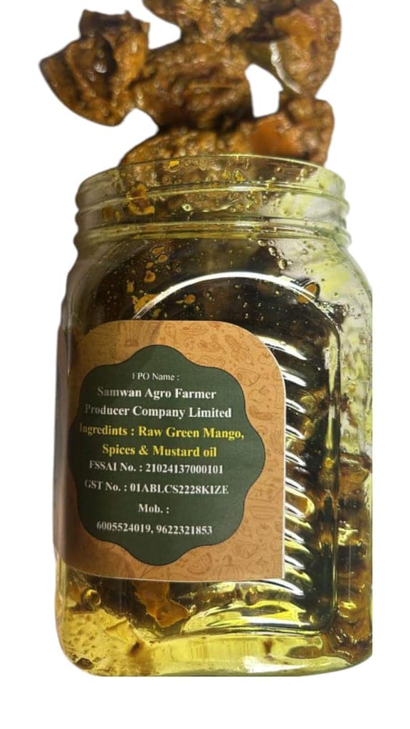 200g Jar of Authentic Indian Mango Pickle - Traditional Homemade Style, Sour and Spice view 5