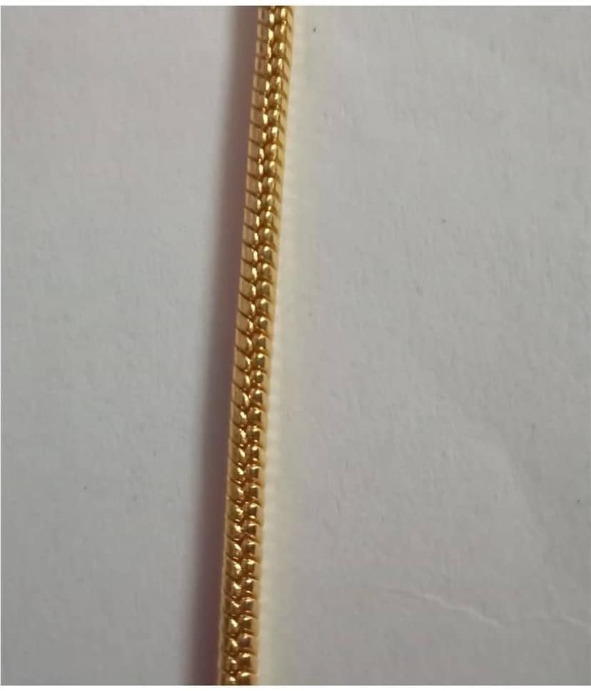 Jaya Collection Gold Plated Brass thick Round Chain for Men Women Girls Boys. view 2