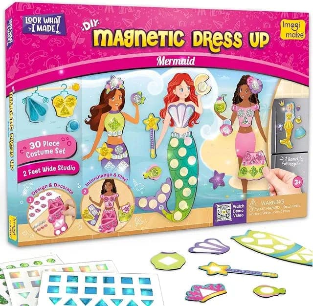 Imagimake DIY Magnetic Dress Up Mermaid|Toy for Girls Age 3-7 Years view 3