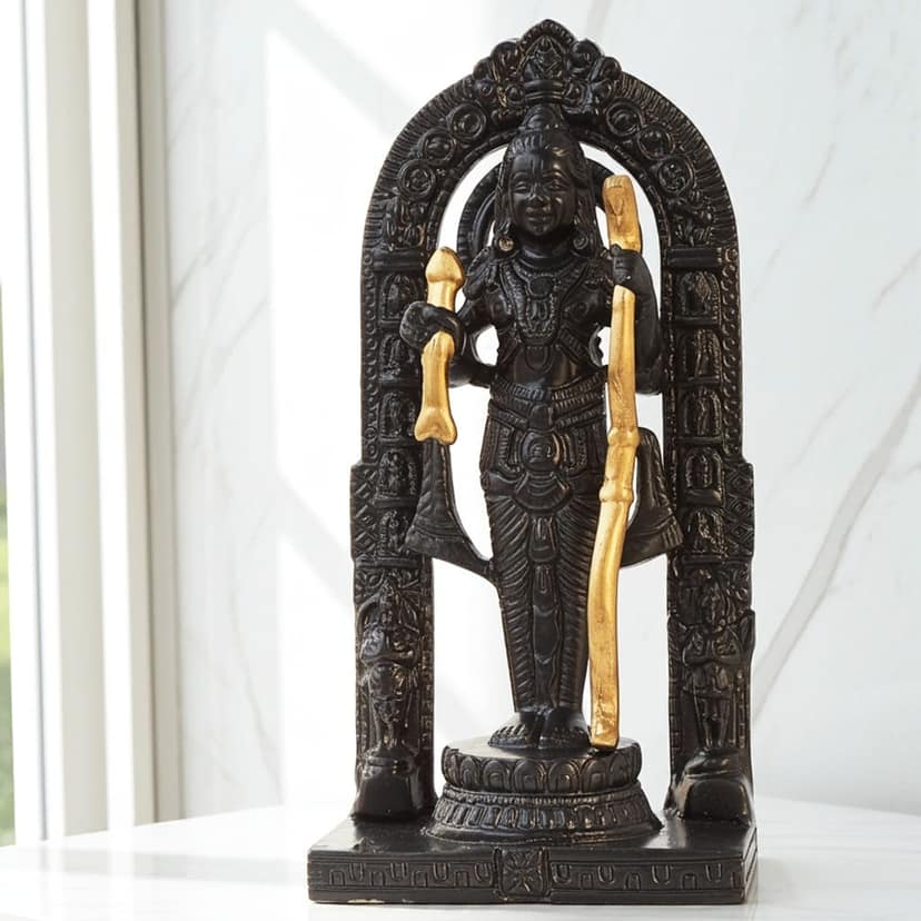 Brass Ram Lala God Idol Statue - 5.5 Inch Religious Decor Idol (BSMAS1767 C)
