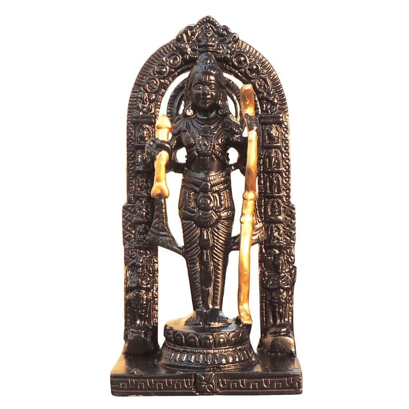 Brass Ram Lala God Idol Statue - 5.5 Inch Religious Decor Idol (BSMAS1767 C) view 2