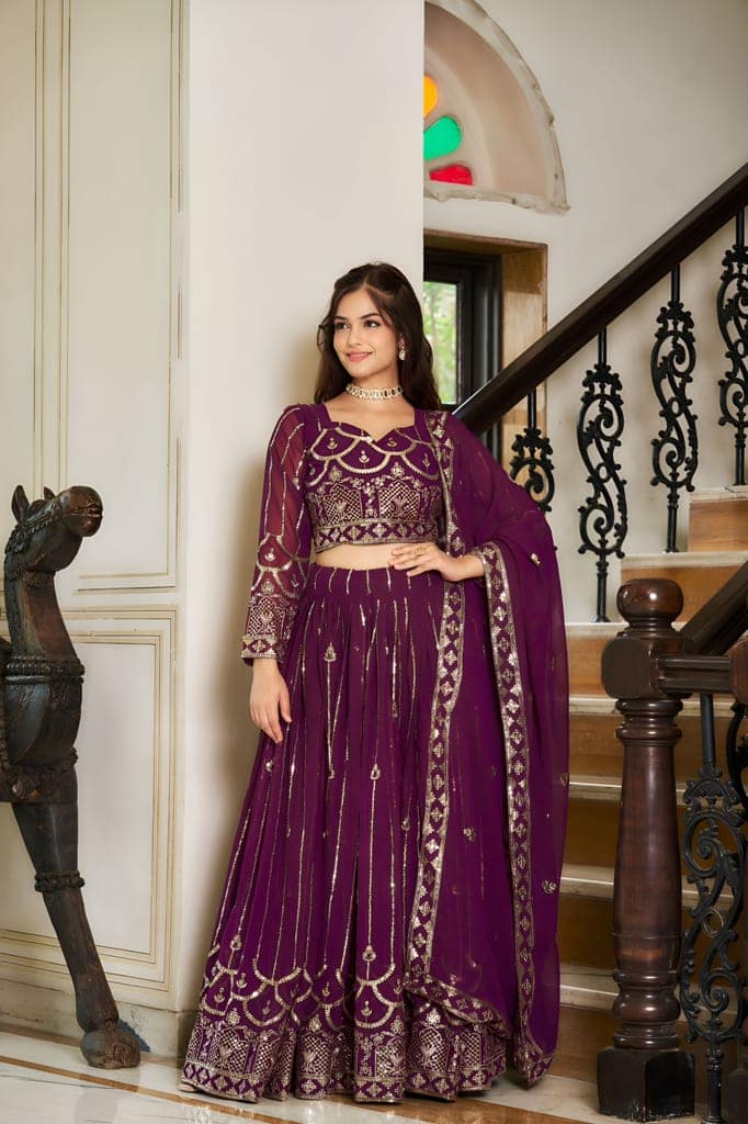 Lehenga choli Readymade Full Stitched For Wedding bridal chaniya choli ready to wear partywear view 4