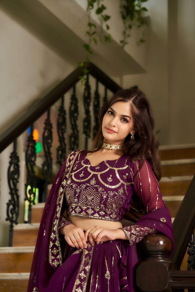 Lehenga choli Readymade Full Stitched For Wedding bridal chaniya choli ready to wear partywear view 5