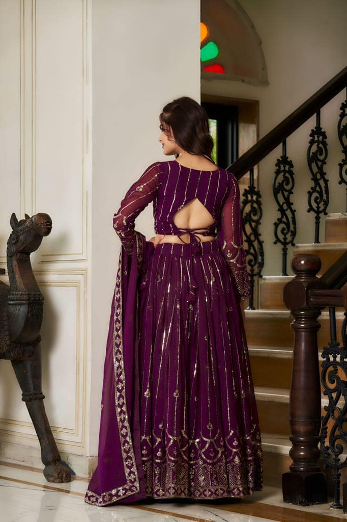 Lehenga choli Readymade Full Stitched For Wedding bridal chaniya choli ready to wear partywear view 6