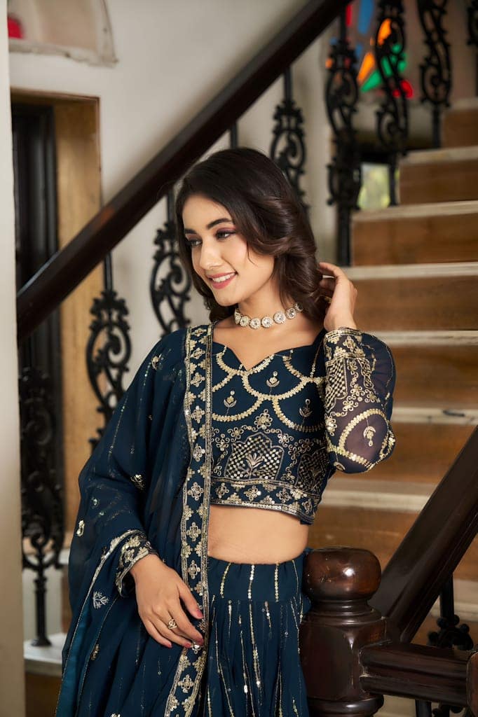 Lehenga choli Readymade Full Stitched For Wedding bridal chaniya choli ready to wear partywear view 7