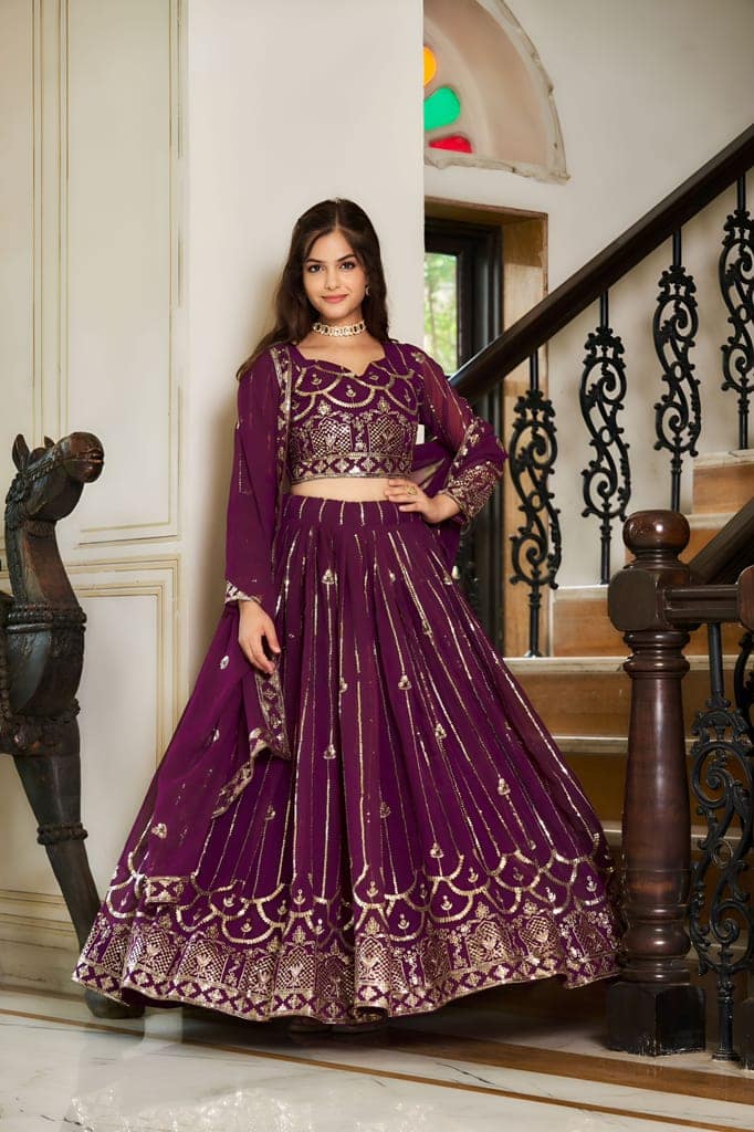 Lehenga choli Readymade Full Stitched For Wedding bridal chaniya choli ready to wear partywear view 8