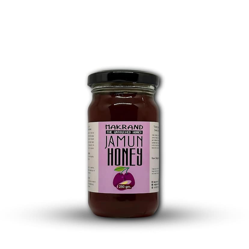 Makrand Organic Honey Jamun – 100% Pure, Raw, Unfiltered, & Natural – Sustainably Sourced from Healthy Bee Colonies for Maximum Flavor & Health Benefits 500gm
