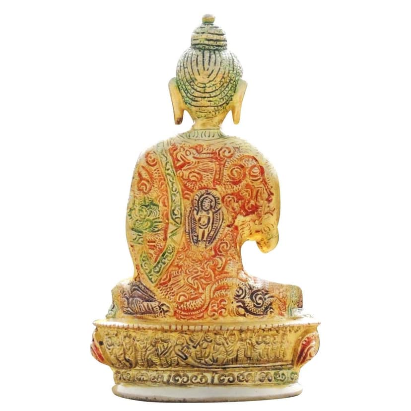 Brass Buddha Spiritual Statue - Premium Handcrafted Showpiece, Height : 7.7 Inch (BSMAS660 Y) view 3