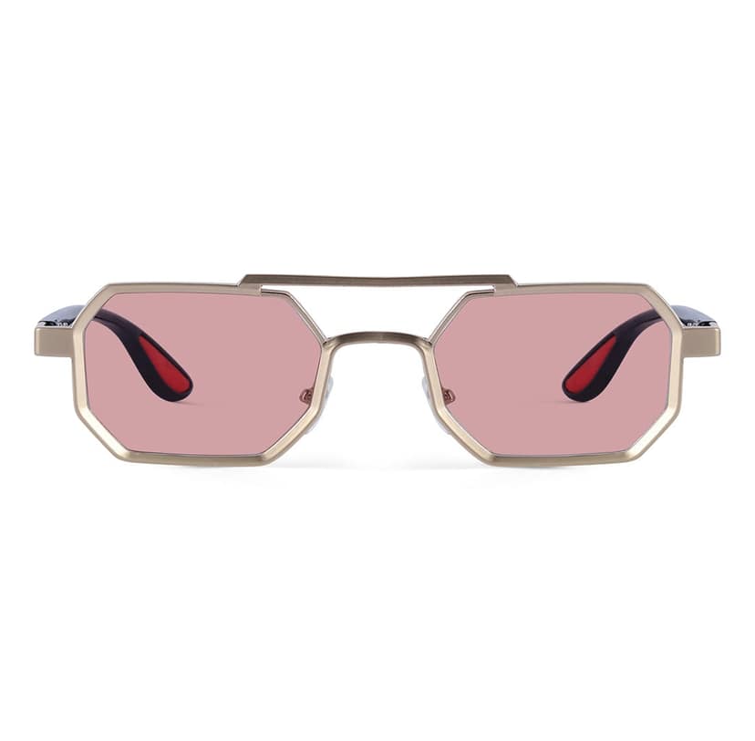 Ockhi Exhale Pink Hexagonal Sunglasses view 2
