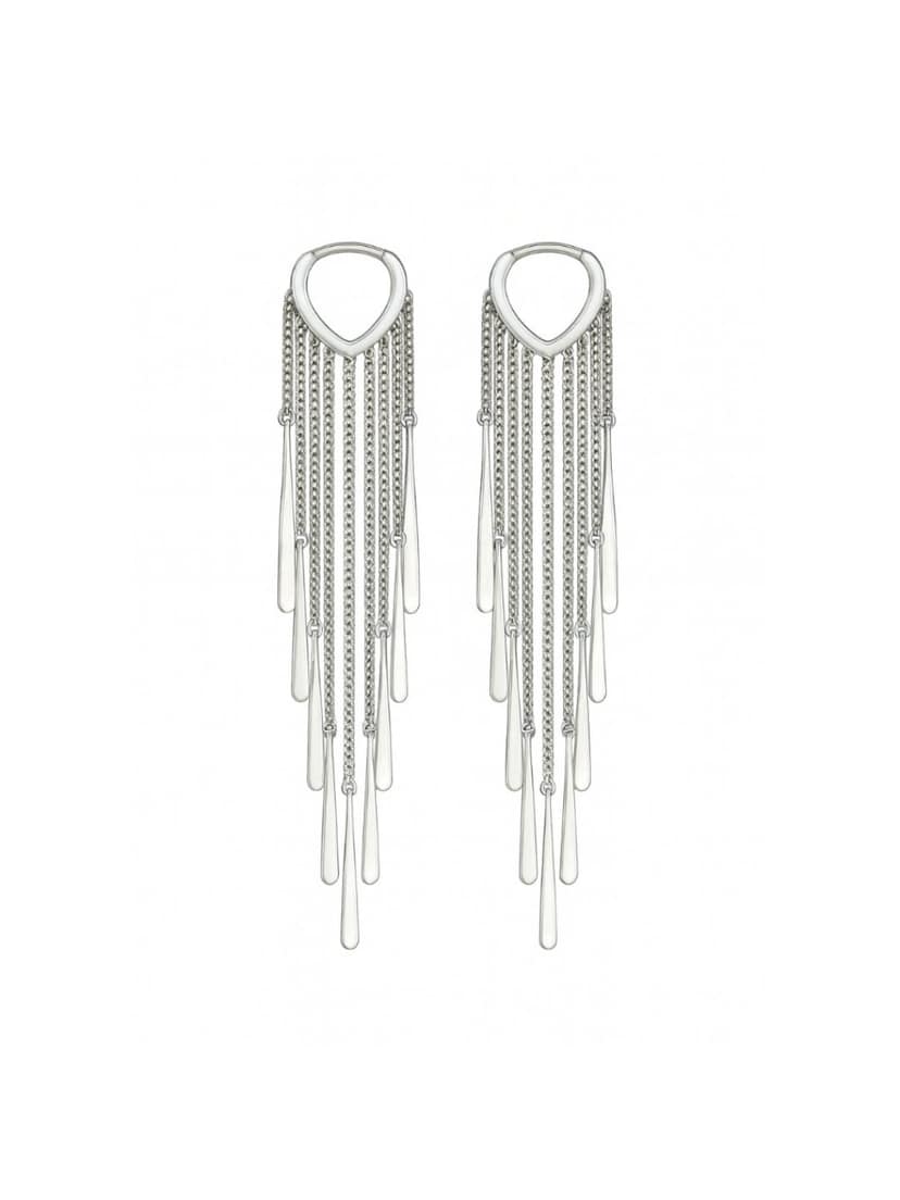 AXORA LIFE 925 Sterling Long Waterfall Dangle Earrings view 4