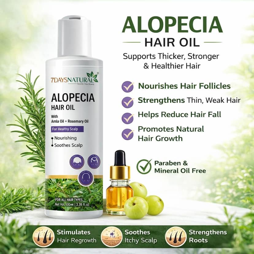 Elegantra Anti Hair Fall Alopecia Oil 100ml pack of 1 | Botanical Hair Growth Solution for Bald Spots & Thin Hair view 3