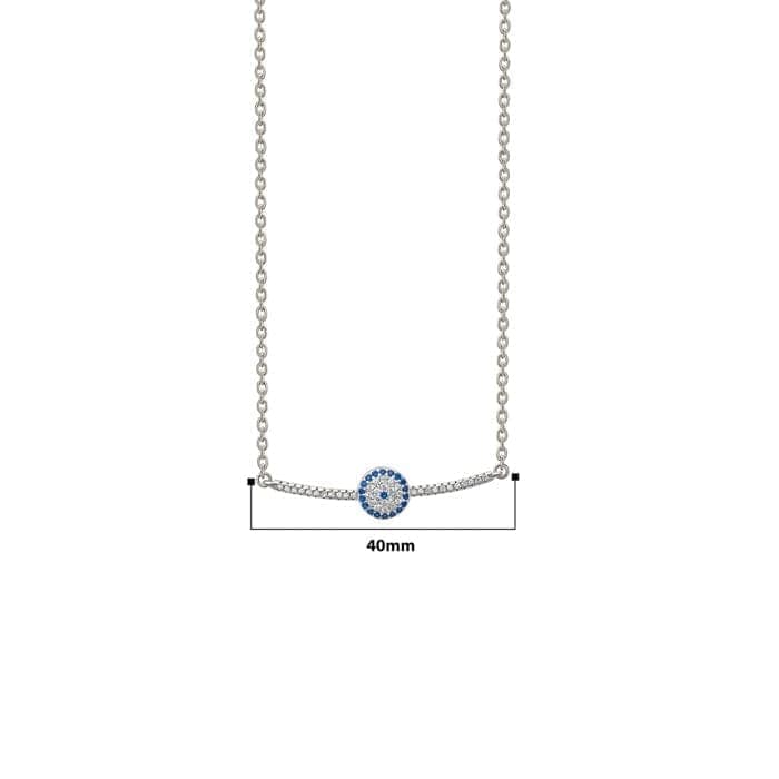 Silver Christie Evil Eye Necklace view 4