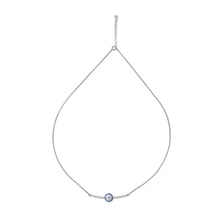 Silver Christie Evil Eye Necklace view 5