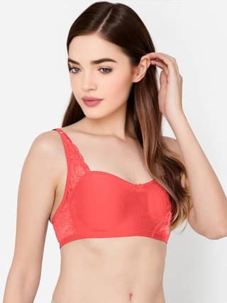Women's Cotton Non-Wired Non-Padded Spacer Cup T-Shirt Bra Peach