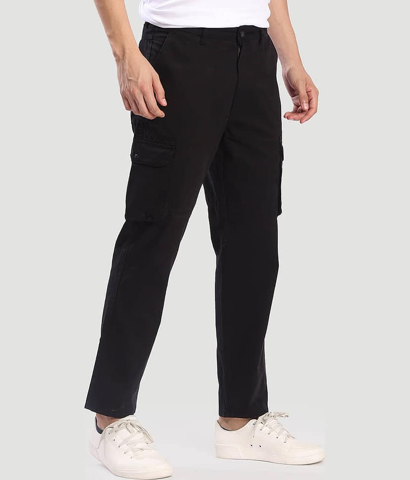Bene Kleed Regular Men's Cargos - Black ( Pack of 1 )