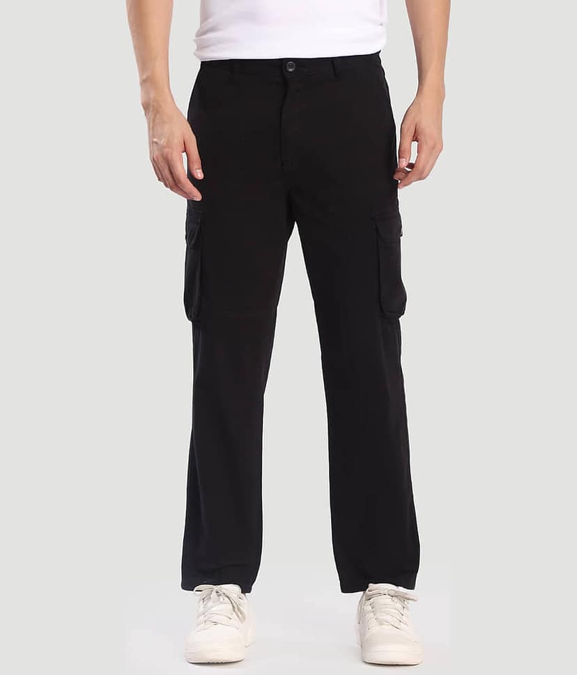 Bene Kleed Regular Men's Cargos - Black ( Pack of 1 ) view 2