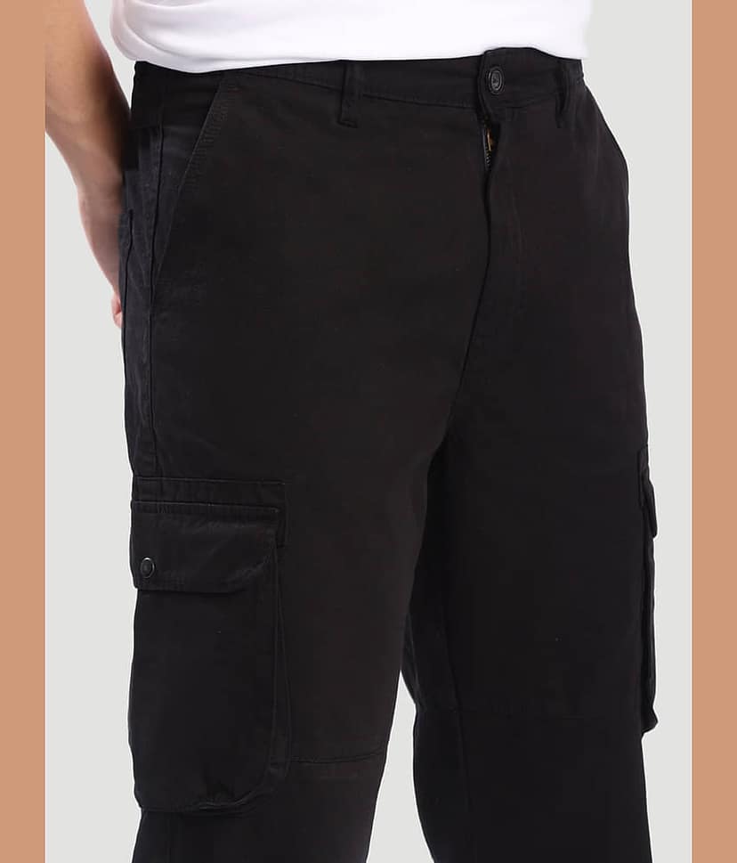 Bene Kleed Regular Men's Cargos - Black ( Pack of 1 ) view 4