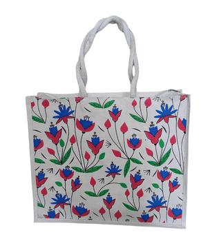 Floral Print Tote Bag - Stylish & Durable Shopping Bag