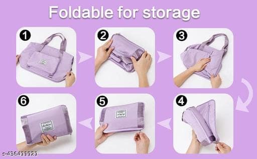 Premium foldable bag for travel for women folding bags for travelling big foldable travel bag foldable duffle bags for travel travel bag for women multipurpose foldable bags for travelling view 2
