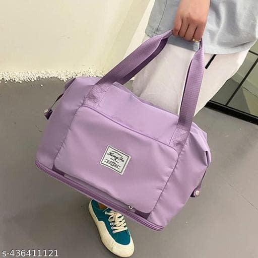 Premium foldable bag for travel for women folding bags for travelling big foldable travel bag foldable duffle bags for travel travel bag for women multipurpose foldable bags for travelling view 3