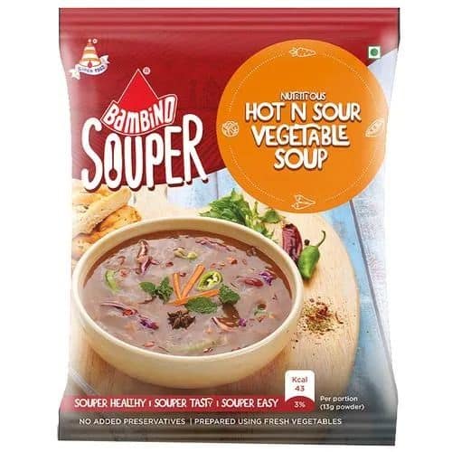 Bambino Hot N Sour Vegetable Soup, 40 gm