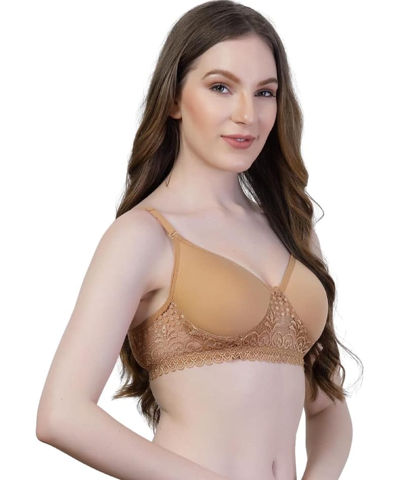 ADORNSTAR Women's Cotton Padded Non-Wired Full Coverage Bra view 2