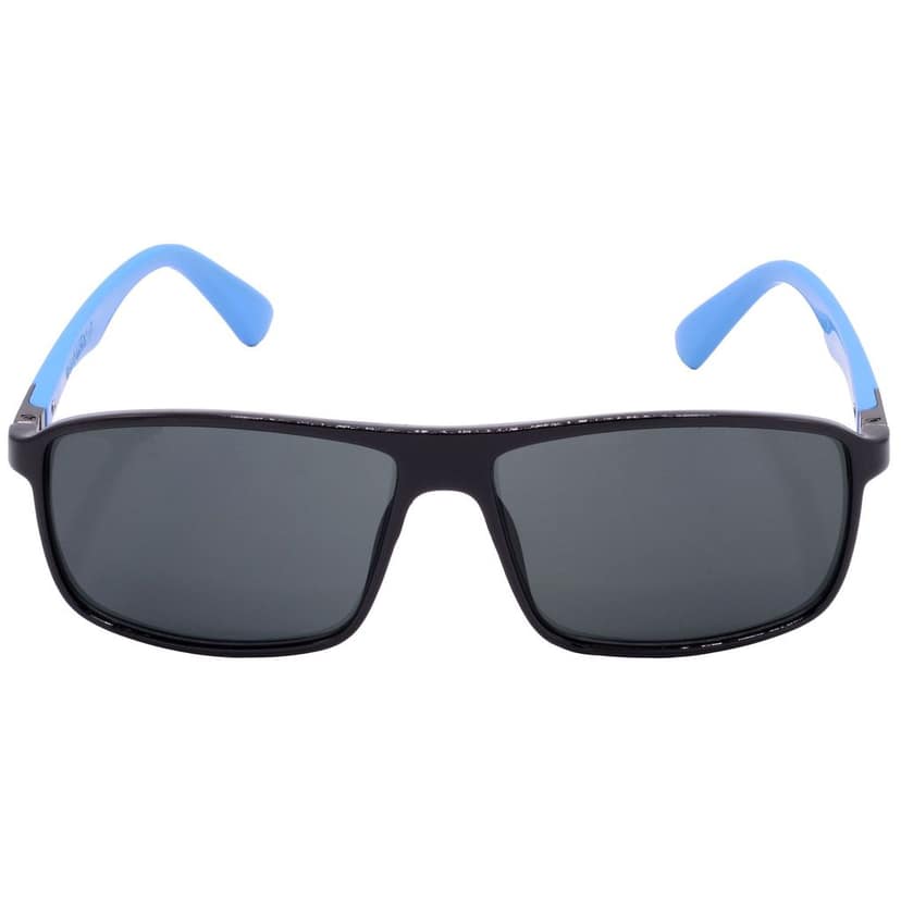 Hrinkar Grey Rectangular Stylish Goggles Black, Sky Blue Frame Sunglasses for Men & Women - HRS-BT-04-BK-LBU-BK view 2