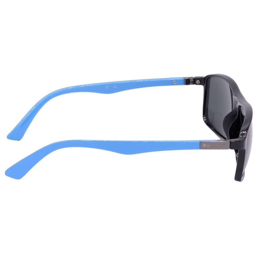 Hrinkar Grey Rectangular Stylish Goggles Black, Sky Blue Frame Sunglasses for Men & Women - HRS-BT-04-BK-LBU-BK view 3