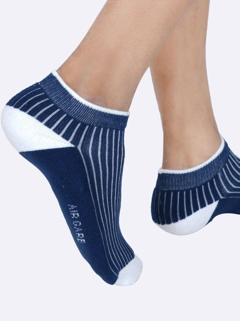 AirGarb Stylish Ribbed Low Ankle Cotton Socks for Men and Women: Comfortable Cushioning & Breathable Design Pack of 6 - ARB6G2B2D2 (Free Size) Multi Color view 8