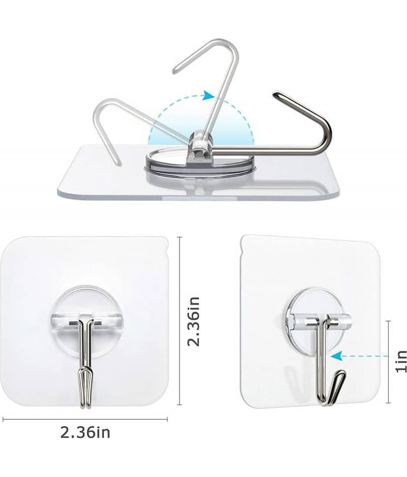 Self Adhesive Wall Hanging Hooks - Storage Stools ( Pack of 20 )