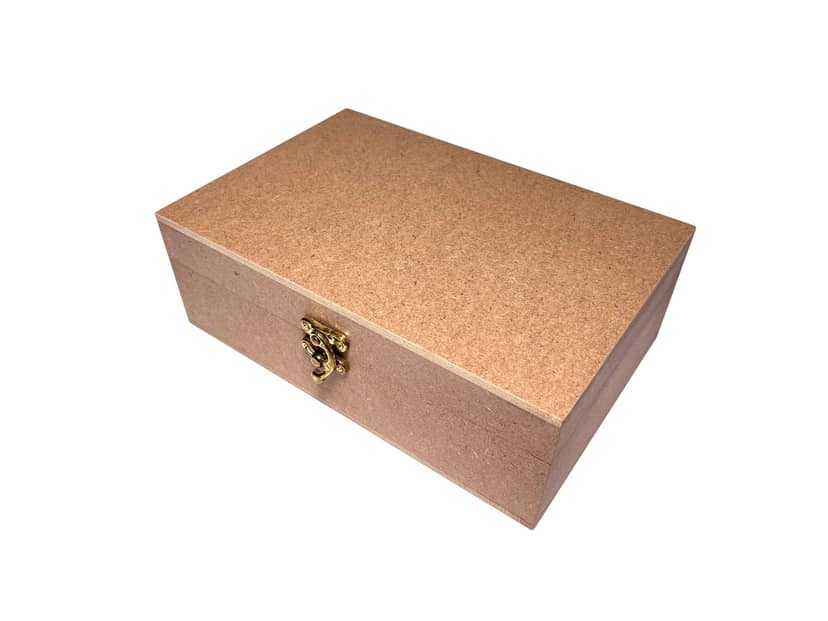 DEVESHA DIY Wooden Storage Box - 9 × 6 × 2.75 Inch | MDF Box for Art, Craft, Decoupage, Decoration & Storage view 2