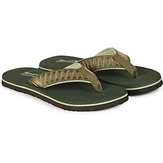 REAL WAY Women Slippers (Green , 6) view 2